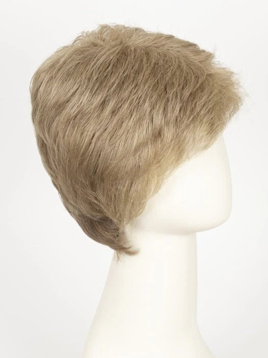 HairUWear HIM Style men's wig short layered ash blonde synthetic hair for casual everyday wear