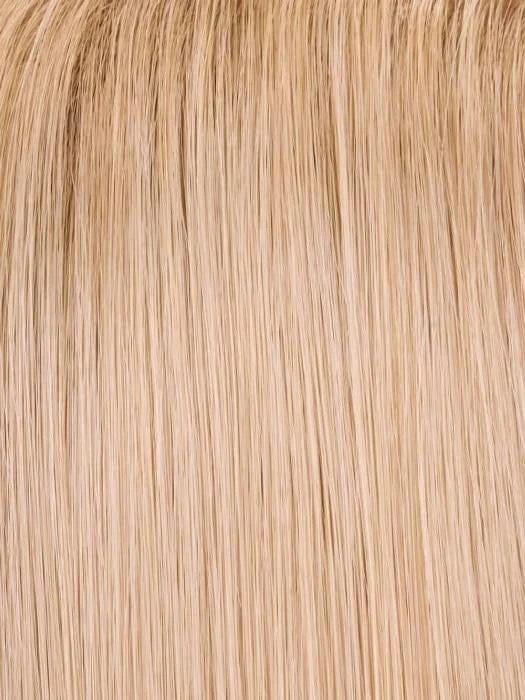 Jon Renau easiVolume 10 inch light blonde straight synthetic wig hair texture close up by Wigalert
