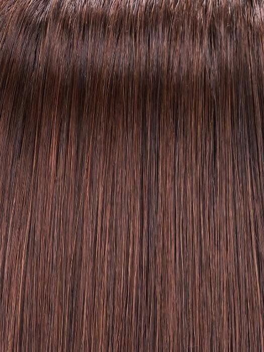 Jon Renau easiVolume 10 inch smooth straight chestnut brown hair topper adding volume and natural texture