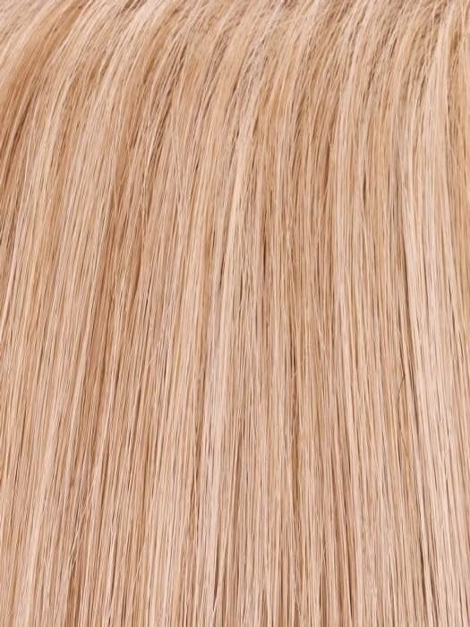 Jon Renau easiVolume 10 inch light blonde clip in hairpiece showing smooth straight synthetic strands