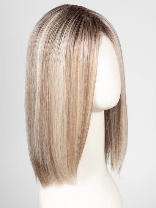 Ellen Wille Drive wig straight shoulder length ash blonde bob with subtle highlights on mannequin
