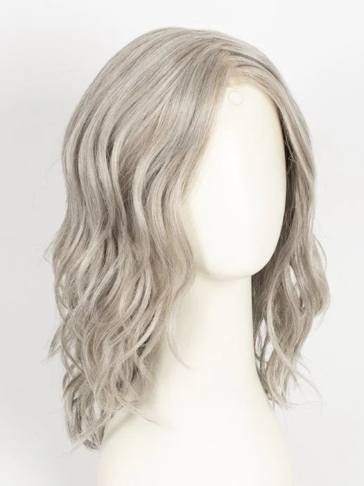Admirable HIM wig for men HairUWear silver gray wavy shoulder length lace front natural part