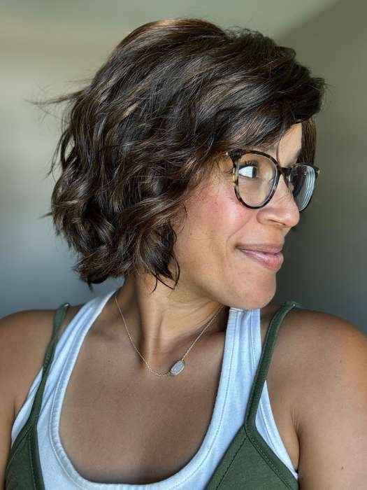 Ellen Wille Dance wig with soft waves in a dark brown shade, styled for a natural look