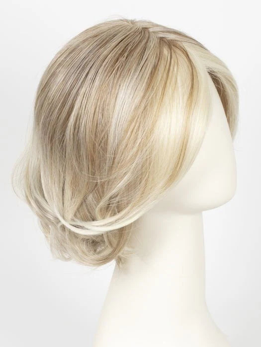 Raquel Welch Crowd Pleaser wig by First Lady Products blonde layered bob with side swept bangs