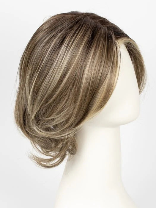 Raquel Welch Crowd Pleaser wig ash blonde layered bob with face framing highlights and soft side part